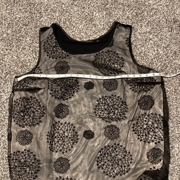 🌸 🌼🌺 SIMPLY VERA VERA WANG - LINED & LACE LINED SLEEVELESS BLOUSE - SIZE 2X - Picture 10 of 11